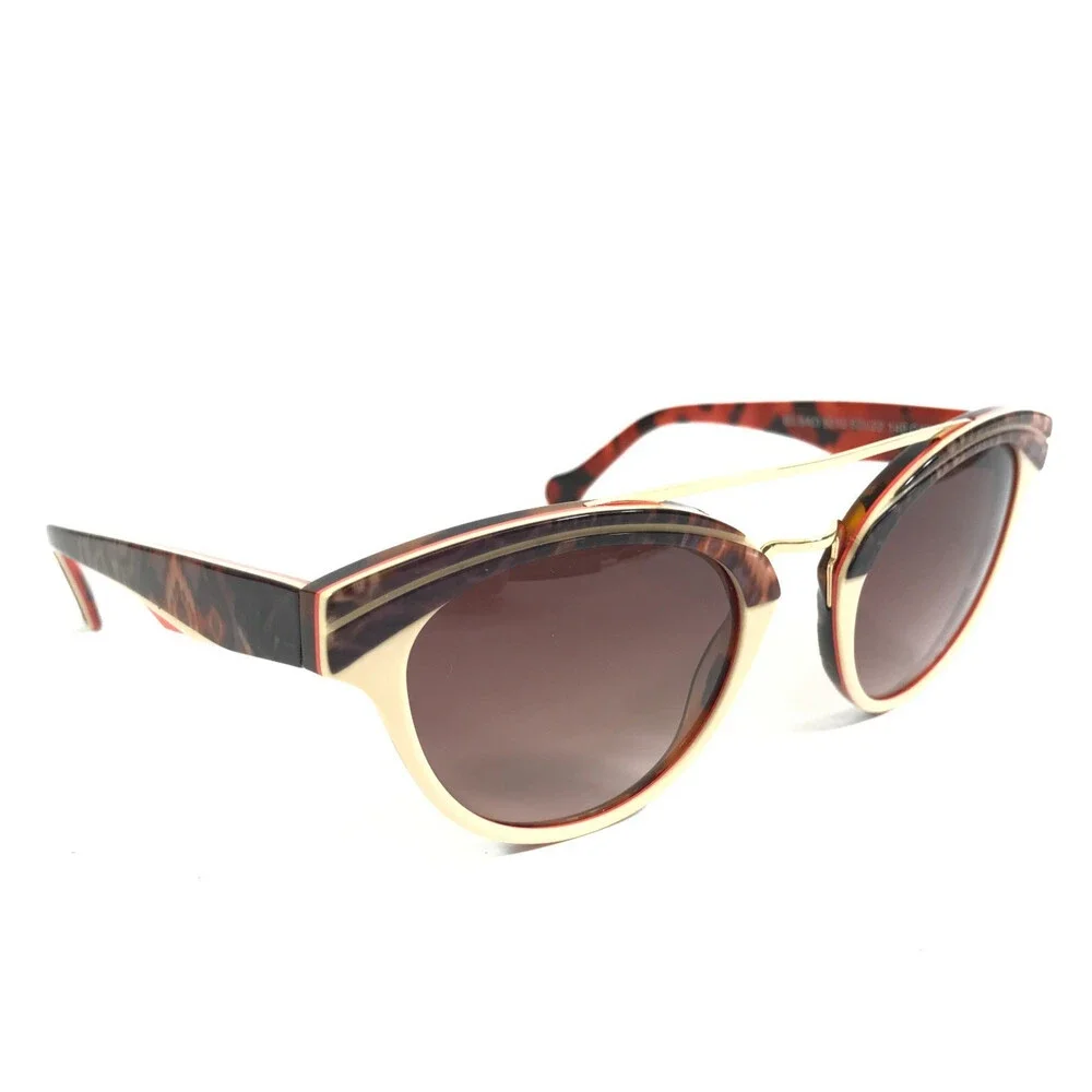 BOZ Sunglasses BILBAO 9210 Patchwork Red Cream with Brown Gradient Lenses